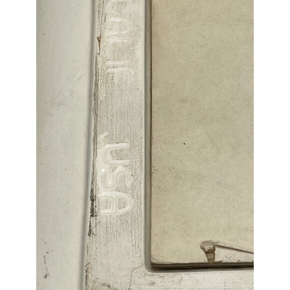 vintage ceramic framed La Mode illustree print shabby chic white gold mated READ - Picture 5 of 8